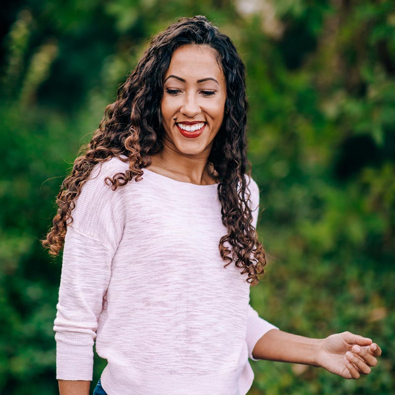 woman smiling